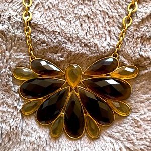 Brown Jewel Statement Necklace